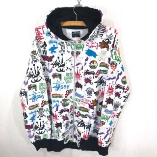 【希少デザイン】STUSSY パーカー size  M 総柄