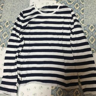 ムジルシリョウヒン(MUJI (無印良品))の無印良品 Tシャツ ボーダー 紺×白(Tシャツ(長袖/七分))