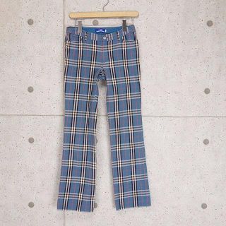 バーバリーブルーレーベル(BURBERRY BLUE LABEL)のバーバリーブルーレーベル　ノバチェックパンツ　ネイビーブルー/38(カジュアルパンツ)