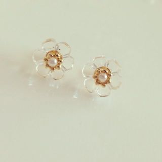 acryl flower pierce(ピアス)