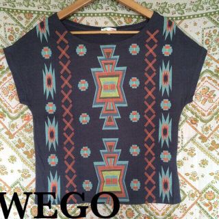 ウィゴー(WEGO)のWEGO エスニック柄古着Tシャツ(Tシャツ(半袖/袖なし))