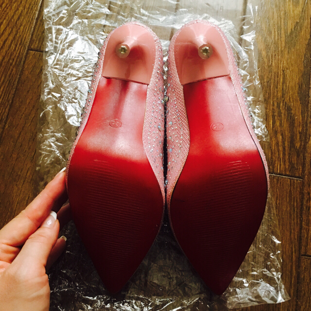 kanaさま専用ハイヒール キラキラピンク サイズ38 レディースの靴/シューズ(ハイヒール/パンプス)の商品写真