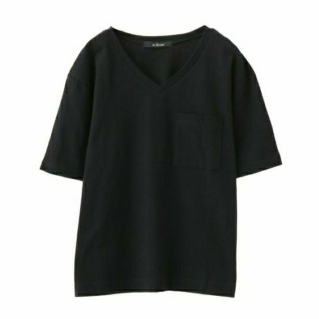 w closet - 黒VネックTシャツの通販 by み｜ダブルクローゼットならラクマ