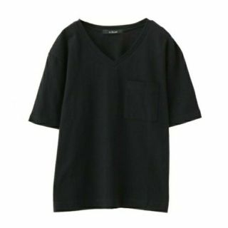 ダブルクローゼット(w closet)の黒VネックTシャツ(Tシャツ(半袖/袖なし))