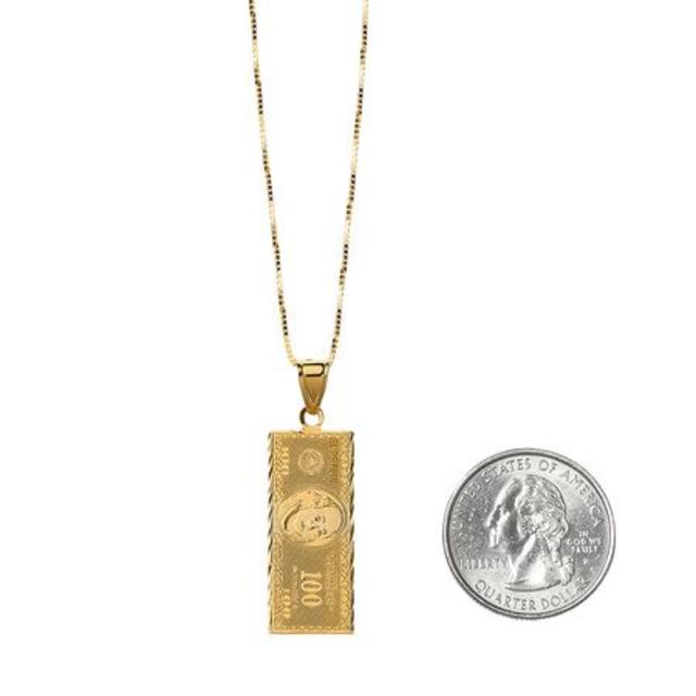 Supreme - Supreme 100 Dollar Bill Gold Pendant