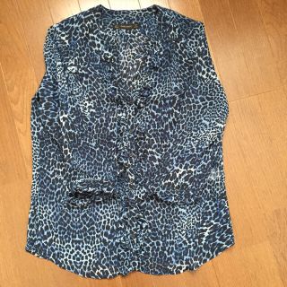 ザラ(ZARA)のZARA レオパード柄ブラウス(シャツ/ブラウス(長袖/七分))