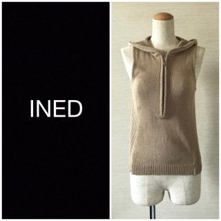 イネド(INED)の❤️送料込❤️INED コットンニット ノースリーブパーカー(ニット/セーター)