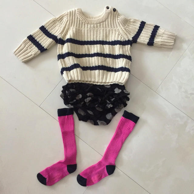 babyGAP(ベビーギャップ)のオススメセット7080 着画あり キッズ/ベビー/マタニティのベビー服(~85cm)(ニット/セーター)の商品写真