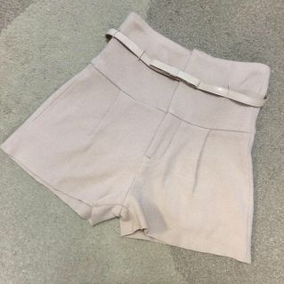 スナイデル(SNIDEL)の【Snidel】ピンク＊リボンベルト付 ショートパンツ＊(ショートパンツ)