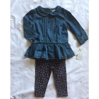 ラルフローレン(Ralph Lauren)の新品☆ラルフローレン ベビー 女の子 上下セット 80-85(ワンピース)