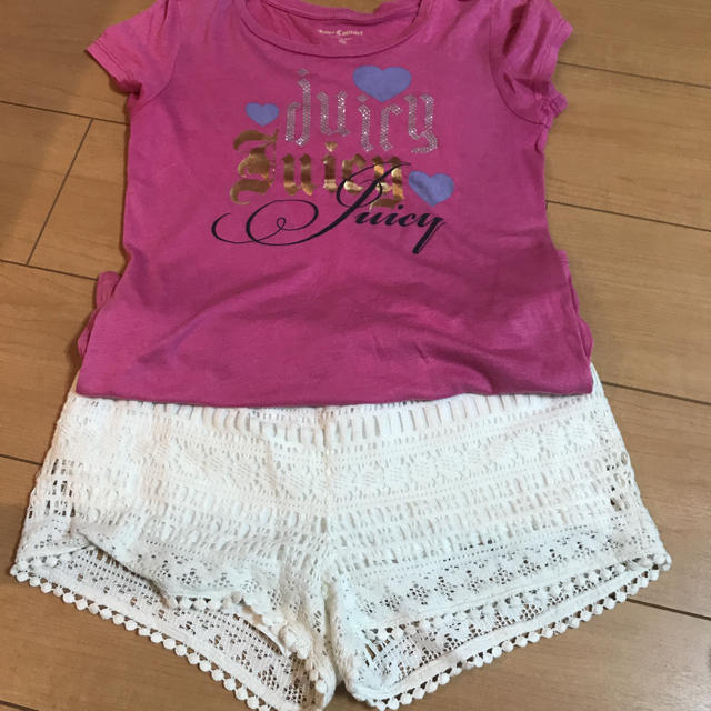 Juicy Couture(ジューシークチュール)の【Eri様】JUICY COUTURE ショートパンツ と水着セット キッズ/ベビー/マタニティのキッズ服女の子用(90cm~)(その他)の商品写真