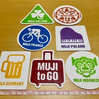 ムジルシリョウヒン(MUJI (無印良品))の【非売品★送料込】無印 MUJI to GO ステッカー 7種類 ⑤(ノベルティグッズ)