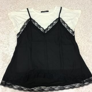 ダブルクローゼット(w closet)の【wcloset】キャミソール 半袖 Tシャツ(Tシャツ(半袖/袖なし))