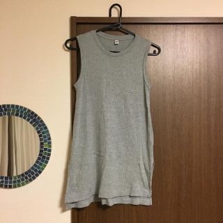 ユニクロ(UNIQLO)のノースリーブ リブTシャツ♡(Tシャツ(半袖/袖なし))