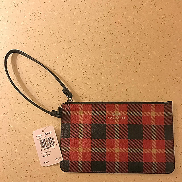 COACH(コーチ)の新品★秋冬★コーチ チェック ポーチ プレゼント オソロ ペア レディースのファッション小物(ポーチ)の商品写真