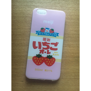 ミルク 明治いちご オレ 柔らかい iphone6/6sケース スマホケース(iPhoneケース)