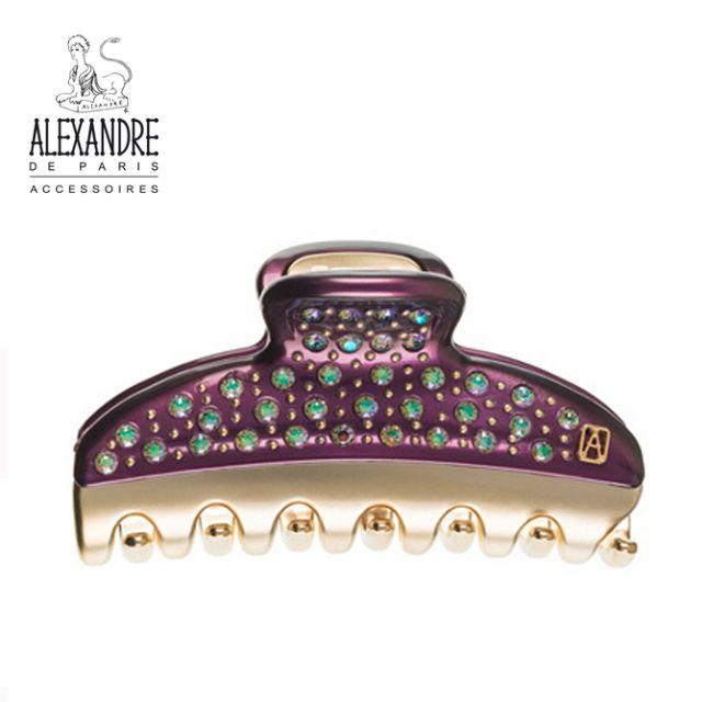 Alexandre de Paris(アレクサンドルドゥパリ)の♪新品♪Alexandre de Paris♪VENDOME全面クリップ*紫* レディースのヘアアクセサリー(バレッタ/ヘアクリップ)の商品写真