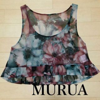 ムルーア(MURUA)のMURUA 花柄 タンクトップ(シャツ/ブラウス(半袖/袖なし))