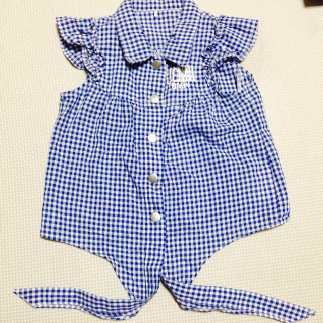 JENNI(ジェニィ)のギンガムチェックシャツ キッズ/ベビー/マタニティのキッズ服女の子用(90cm~)(その他)の商品写真