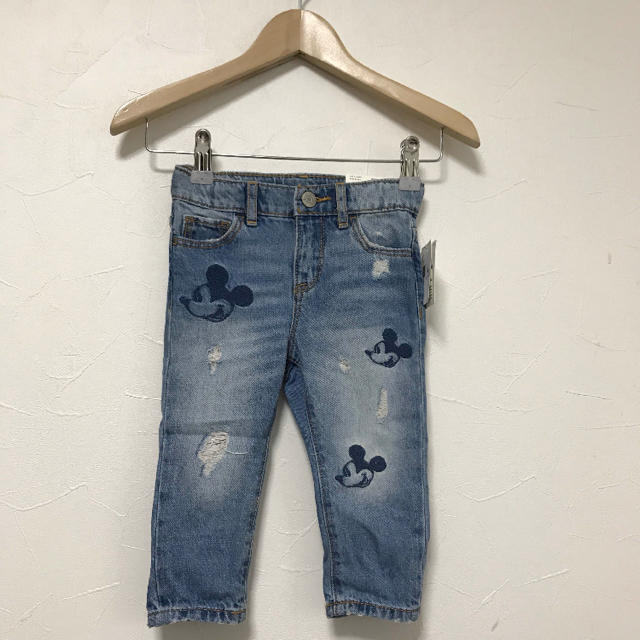 baby Gap 完売！ ラスト ミッキー ガールフレ デニム ジーンズ 80