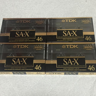 ティーディーケイ(TDK)の【新品4点セット】TDK SA-X46M カセットテープ(その他)