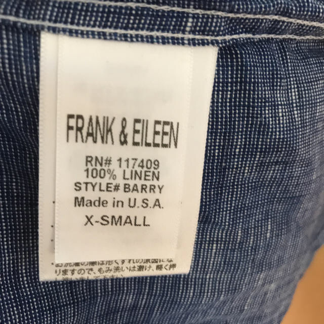 Frank&Eileen(フランクアンドアイリーン)のフランクアイリーン シャツ レディースのトップス(シャツ/ブラウス(長袖/七分))の商品写真