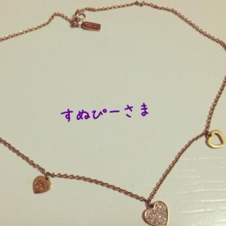 コーチ(COACH)のCOACH ゴールド ハートネックレス(ネックレス)