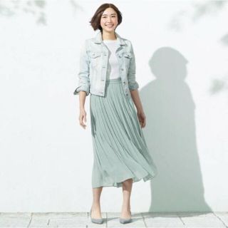 ユニクロ(UNIQLO)のユニクロ ハイウエストシフォンプリーツスカート(ロングスカート)