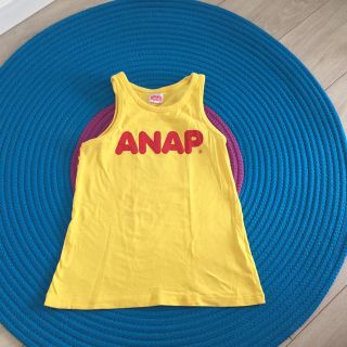 アナップキッズ(ANAP Kids)の値下げANAP kids 90センチタンクトップ  ダンス衣装黄色(Tシャツ/カットソー)