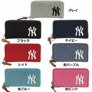 MLB 長財布 ニューヨークヤンキース 杢調 YK-WLT01 杢ブルー(財布)