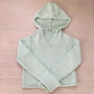 アレキサンダーワン(Alexander Wang)のアレキサンダー ワン パステル エメラルド グリーン フーディ ニット(ニット/セーター)