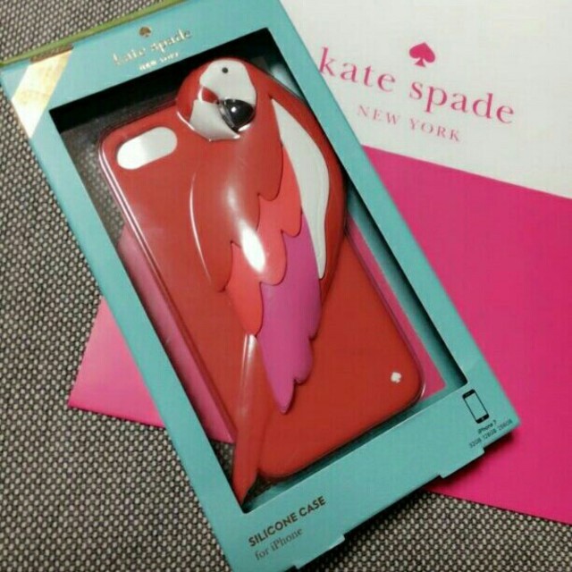 新品 kate spade iPhone オウム