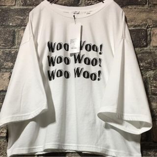 ニコアンド(niko and...)の新品☆ブラックプリントショート丁シャツ☆(Tシャツ(長袖/七分))