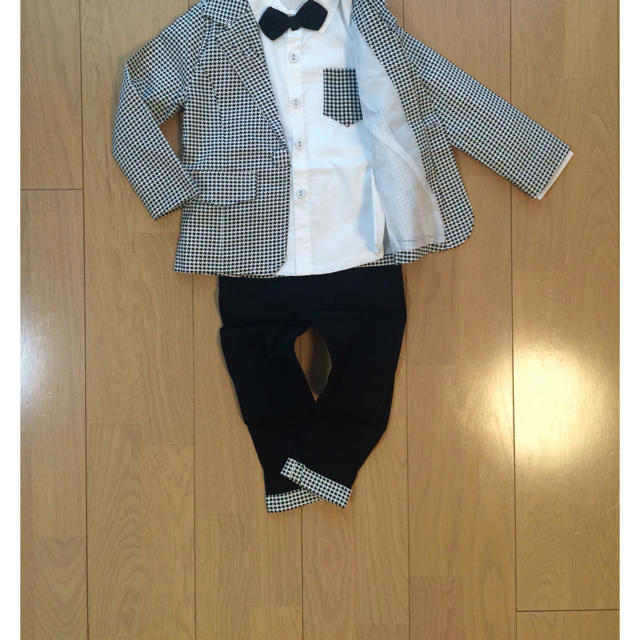 【再販15回目90cm】3点フォーマルセット キッズ/ベビー/マタニティのキッズ服男の子用(90cm~)(ドレス/フォーマル)の商品写真