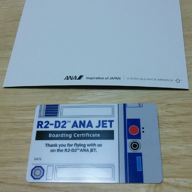 ANA(全日本空輸)(エーエヌエー(ゼンニッポンクウユ))のR2-D2 ANA JET 搭乗証明カード エンタメ/ホビーのコレクション(ノベルティグッズ)の商品写真