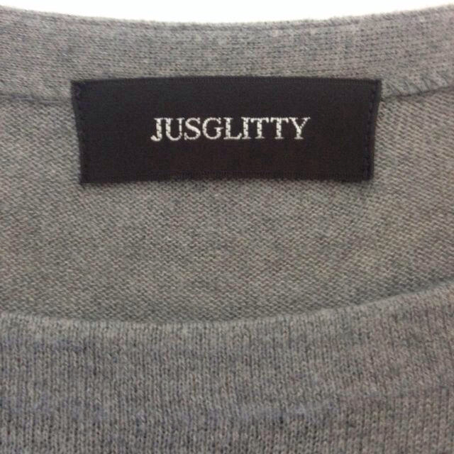 JUSGLITTY(ジャスグリッティー)のジャスグリッティー☆袖ビジューニット レディースのトップス(ニット/セーター)の商品写真