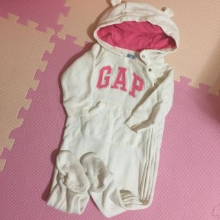 ベビーギャップ(babyGAP)のベビーギャップ クマ耳ロンパース(ロンパース)