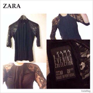 ザラ(ZARA)のZARA♡レーストップス(Tシャツ(長袖/七分))