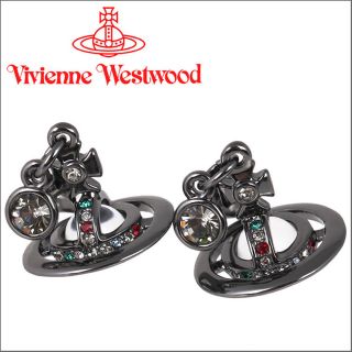 ヴィヴィアンウエストウッド(Vivienne Westwood)の♡ヴィヴィアン プチオーブピアス ガンメタル♡(ピアス(両耳用))