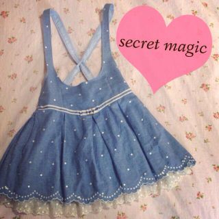 シークレットハニー(Secret Honey)の再値下げ💫デニムドット♡ジャンスカ(ミニワンピース)