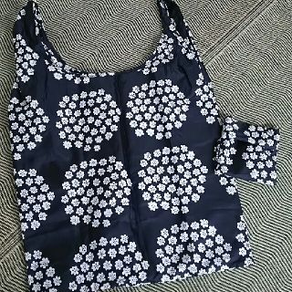 マリメッコ(marimekko)のmarimekko  エコバック プケッティblack(エコバッグ)