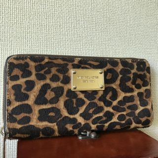 マイケルコース(Michael Kors)のマイケルコース レオパード ハラコ長財布(財布)