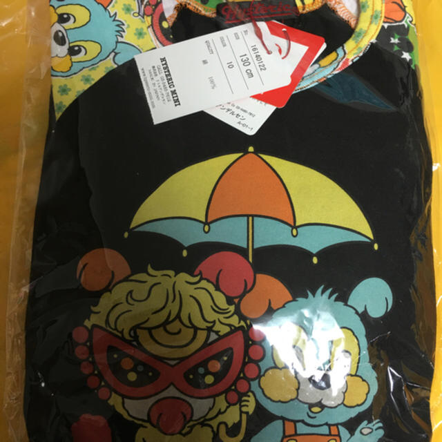 新品 ヒステリックミニ ポップドック パッチワーク 長袖 Tシャツ ブラック