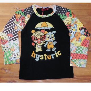 新品 ヒステリックミニ ポップドック パッチワーク 長袖 Tシャツ ブラック