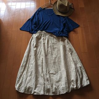 ビームスボーイ(BEAMS BOY)のSEAmamaさま専用❣️ビームスボーイ✨ベージュの総柄バルーンロングスカート(ロングスカート)