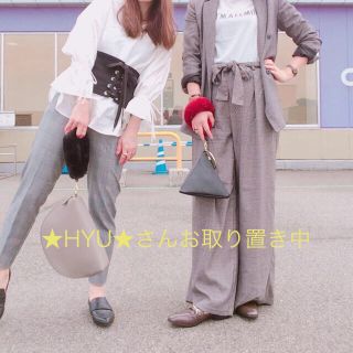 ジーユー(GU)のGU  グレンチェック テーパードパンツ(クロップドパンツ)