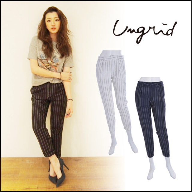 Ungrid(アングリッド)のアングリッド ストライプパンツ レディースのパンツ(カジュアルパンツ)の商品写真