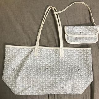 ゴヤール(GOYARD)のゴヤール サンルイPM ホワイト トートバック(トートバッグ)