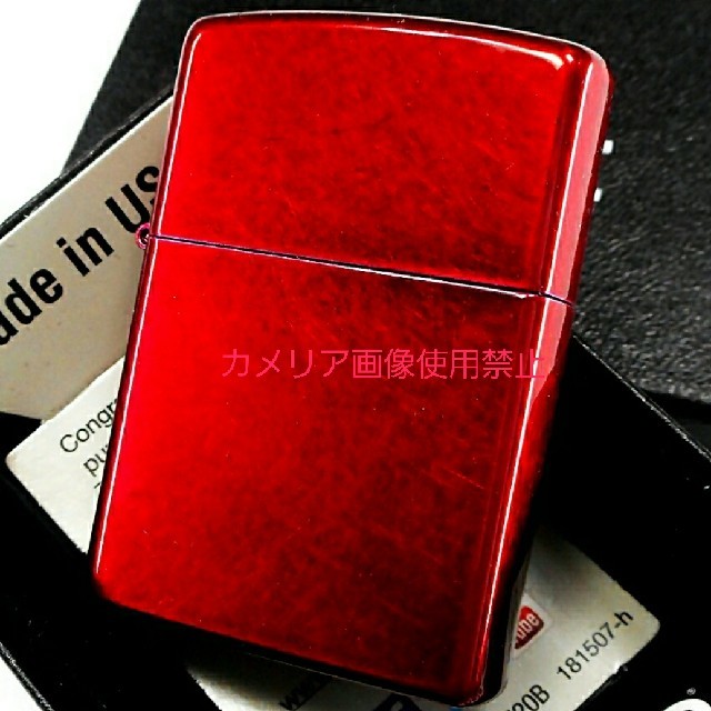 ZIPPO(ジッポー)の送料込み♥zippo♥ストリートクラッシュ♥キャンディアップルレッド♥ジッポ♥ メンズのファッション小物(タバコグッズ)の商品写真