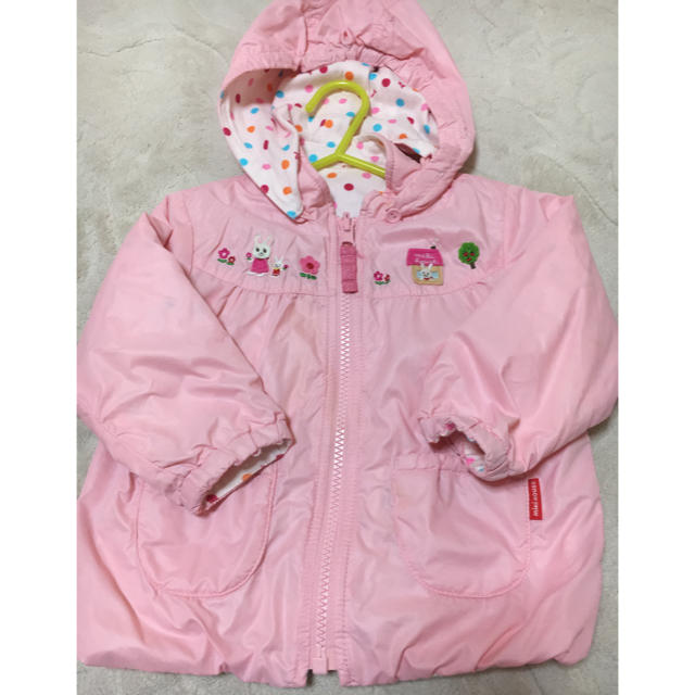 mikihouse(ミキハウス)のピンク ジャンパー キッズ/ベビー/マタニティのベビー服(~85cm)(ジャケット/コート)の商品写真